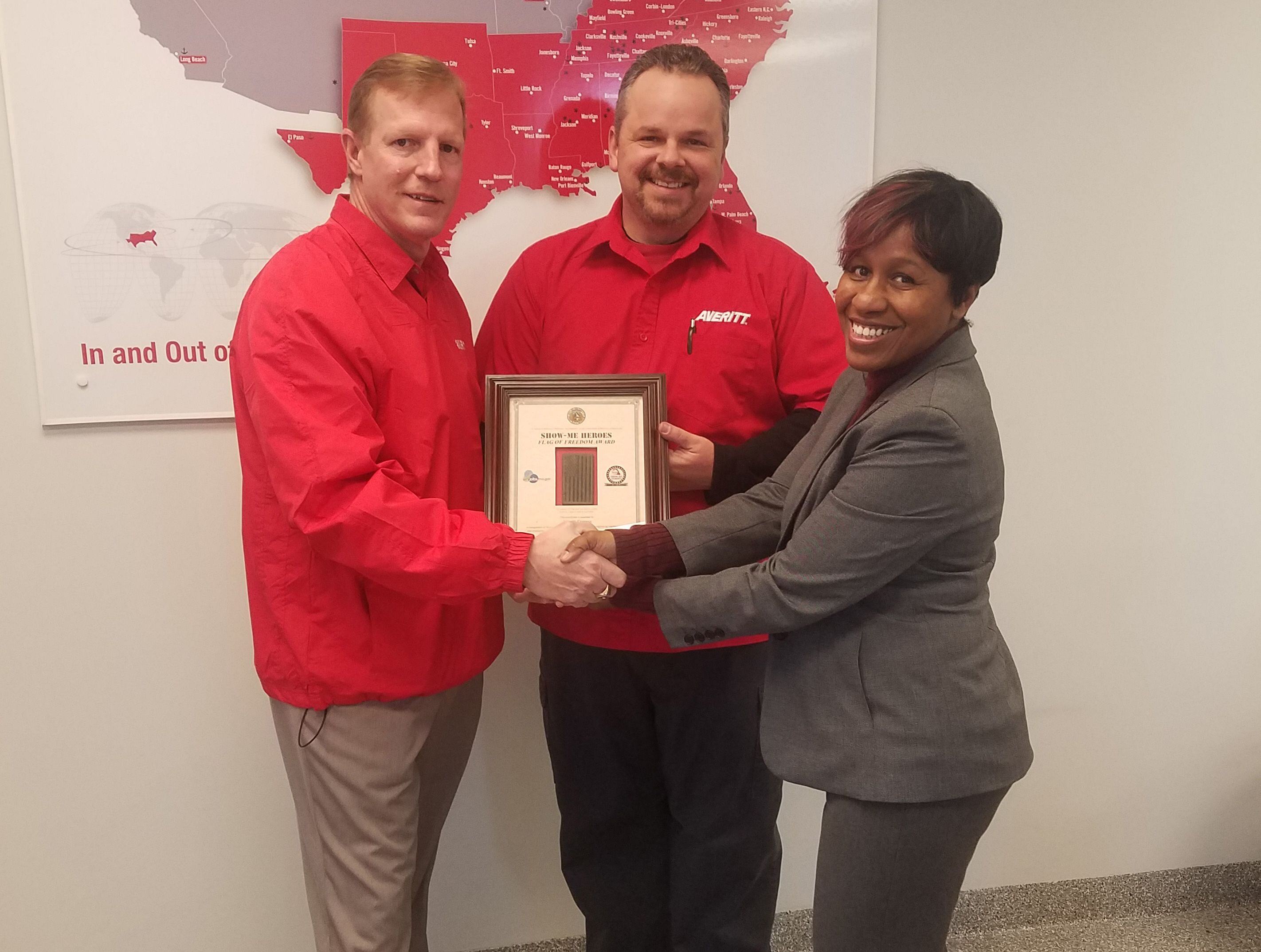 Averitt Awarded Flag of Freedom Honor for Commitment to Hiring Veterans